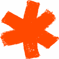 Orange star graphic